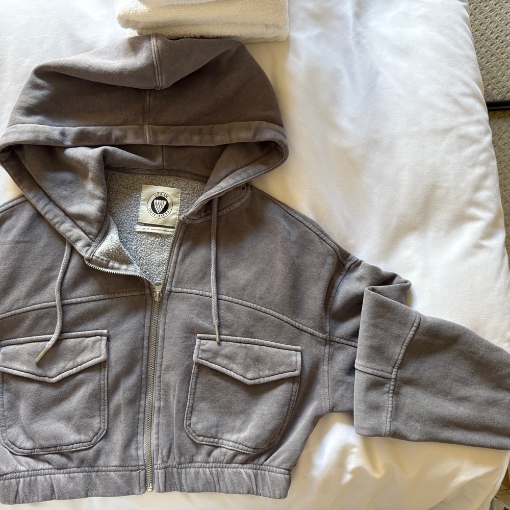 Urban Outfitters Taupe Fleece-Lined Jacket